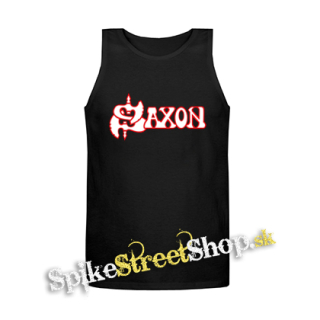 SAXON - Logo - Mens Vest Tank Top - čierne tielko