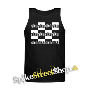 SKA - - Mens Vest Tank Top - čierne tielko