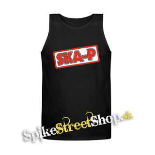 SKA-P - Red Logo - Mens Vest Tank Top - čierne tielko
