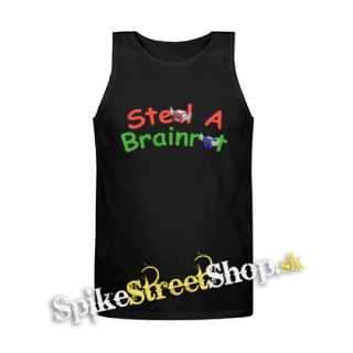 STEAL A BRAINROT - Mens Vest Tank Top - čierne tielko