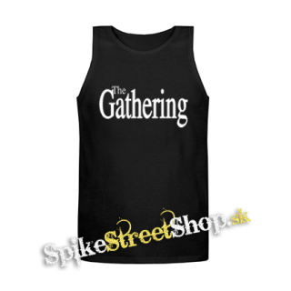 THE GATHERING - Logo White - Mens Vest Tank Top - čierne tielko