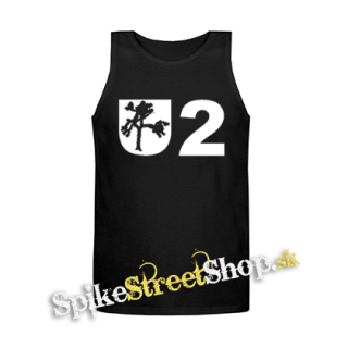 U2 - Logo Tree - Mens Vest Tank Top - čierne tielko