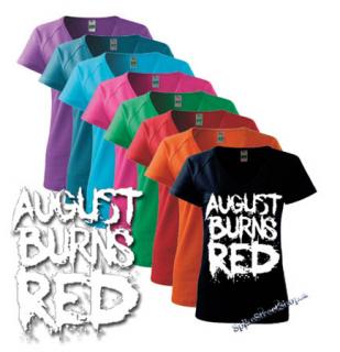 AUGUST BURNS RED - Big White Logo - farebné dámske tričko