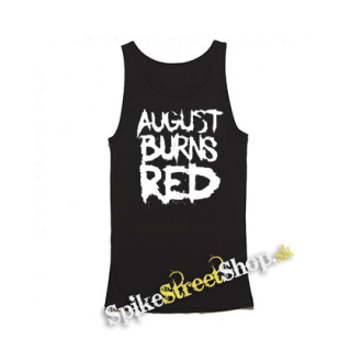 AUGUST BURNS RED - Big Logo - Mens Vest Tank Top - čierne tielko