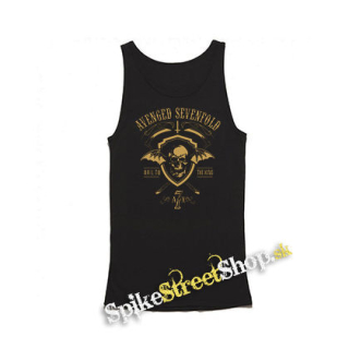 AVENGED SEVENFOLD - Hail To The King Golden Patch - Mens Vest Tank Top - čierne tielko