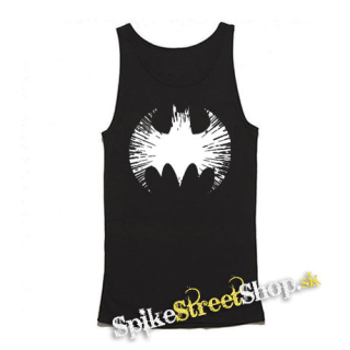 BATMAN - Cracked Emblem - Mens Vest Tank Top - čierne tielko