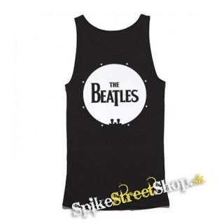 BEATLES - Drum Logo - Mens Vest Tank Top - čierne tielko