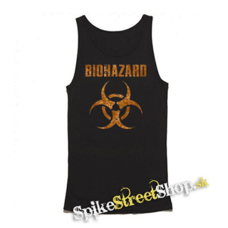 BIOHAZARD - Logo Orange - Mens Vest Tank Top - čierne tielko