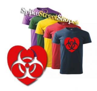 RADIOACTIVE HEART - farebné pánske tričko
