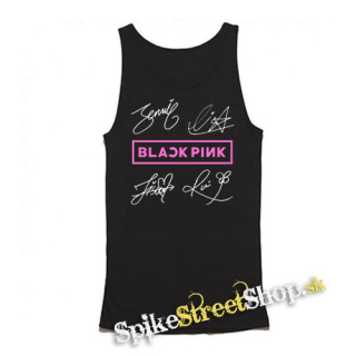 BLACKPINK - Logo & Signature - Mens Vest Tank Top - čierne tielko