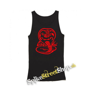 COBRA KAI - Red Cobra Logo - Mens Vest Tank Top - čierne tielko