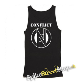 CONFLICT - Logo Crest - Mens Vest Tank Top - čierne tielko