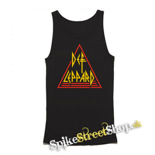 DEF LEPPARD - Color Logo - Mens Vest Tank Top - čierne tielko
