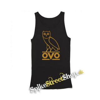 DRAKE - Gold OVO Logo - Mens Vest Tank Top - čierne tielko