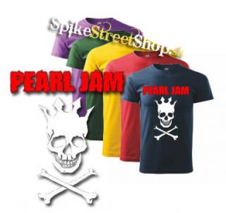 PEARL JAM - Skull - farebné pánske tričko