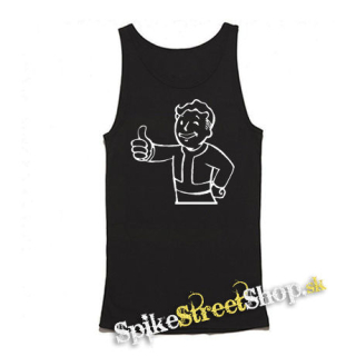 FALLOUT - Vault Boy - Mens Vest Tank Top - čierne tielko
