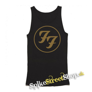 FOO FIGHTERS - Gold Logo - Mens Vest Tank Top - čierne tielko
