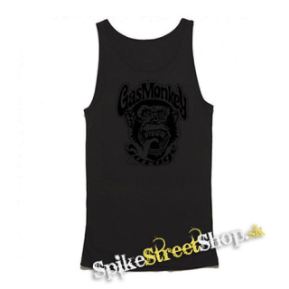 GAS MONKEY GARAGE na BIELE - Mens Vest Tank Top - čierne tielko
