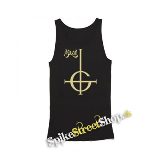 GHOST - Gold Logo - Mens Vest Tank Top - čierne tielko