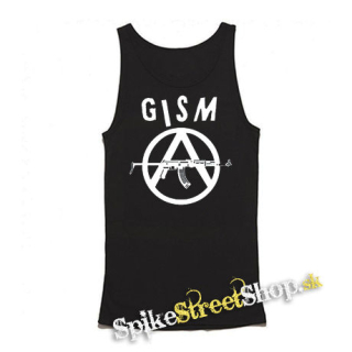 GISM - Logo Anarchy - Mens Vest Tank Top - čierne tielko