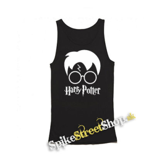 HARRY POTTER - Glasses Bold Crest With Logo - Mens Vest Tank Top - čierne tielko