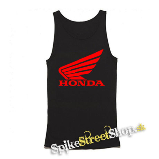 HONDA - Red Logo - Mens Vest Tank Top - čierne tielko