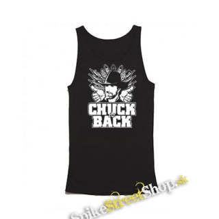 CHUCK NORRIS - Chuck Is Back - Mens Vest Tank Top - čierne tielko