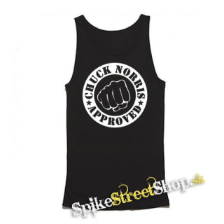 CHUCK NORRIS - Chuck Norris Approved - Mens Vest Tank Top - čierne tielko