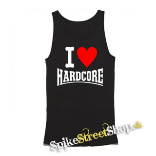 I LOVE HARDCORE na ČIERNE - Mens Vest Tank Top - čierne tielko