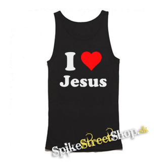 I LOVE JESUS - Mens Vest Tank Top - čierne tielko