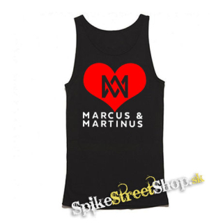 I LOVE MARCUS & MARTINUS - Motive 2 - Mens Vest Tank Top - čierne tielko