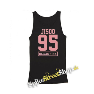 JISOO 95 - BLACKPINK - Pink Number Years - Mens Vest Tank Top - čierne tielko