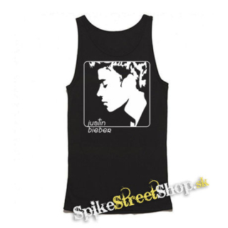 JUSTIN BIEBER - Logo & Portrait Motive 2 - Mens Vest Tank Top - čierne tielko