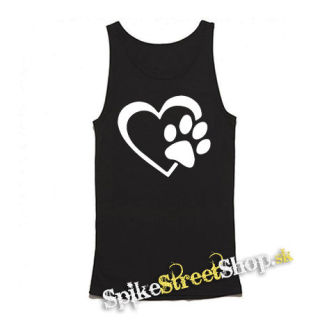 LABKA a SRDCE - Mens Vest Tank Top - čierne tielko