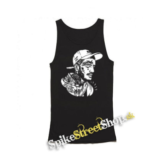 LIL PEEP - Cry Baby Portrait - Mens Vest Tank Top - čierne tielko