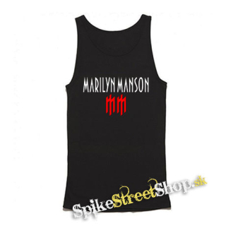 MARILYN MANSON - Logo Crest - Mens Vest Tank Top - čierne tielko