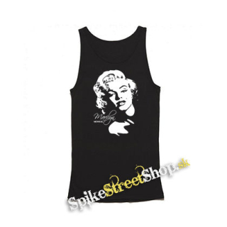 MARILYN MONROE - Portrait - Mens Vest Tank Top - čierne tielko