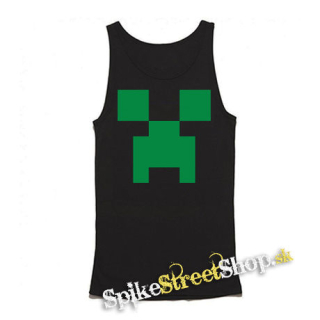 MINECRAFT - Green Creeper - Mens Vest Tank Top - čierne tielko