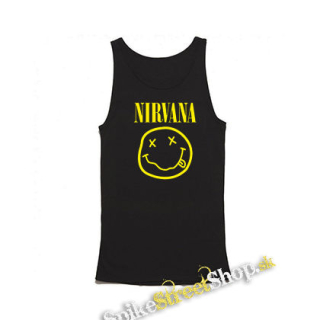 NIRVANA - Big Smile Yellow - Mens Vest Tank Top - čierne tielko