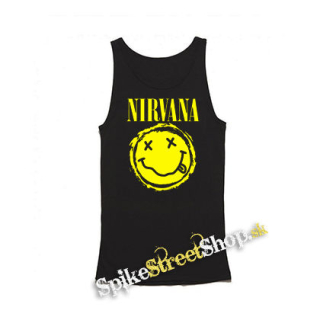 NIRVANA - Grunge Smile - Mens Vest Tank Top - čierne tielko