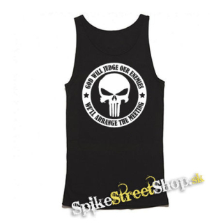 PUNISHER - God Will Judge Our Enemies - Mens Vest Tank Top - čierne tielko
