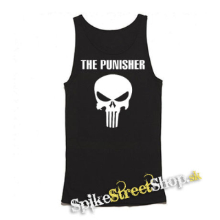 PUNISHER - Logo & Skull - Mens Vest Tank Top - čierne tielko