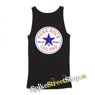 PUNK ROCK LEGEND - Charlie Harper Color - Mens Vest Tank Top - čierne tielko