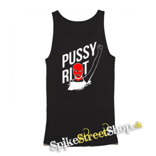 PUSSY RIOT - Mens Vest Tank Top - čierne tielko