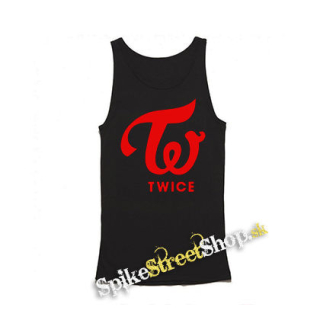 TWICE - Red Logo - Mens Vest Tank Top - čierne tielko