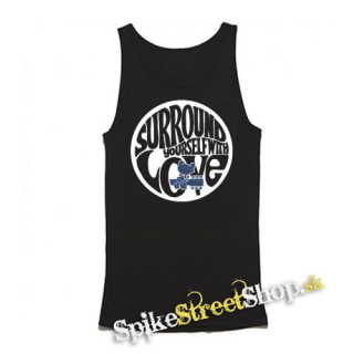 WOODSTOCK - Surround Yourself With Love - Mens Vest Tank Top - čierne tielko