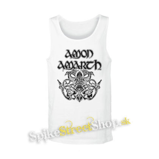AMON AMARTH - Logo Mjolnir - biele pánske tielko