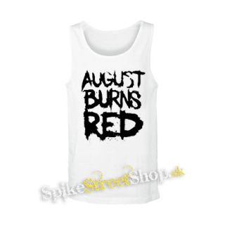 AUGUST BURNS RED - Big Logo - biele pánske tielko