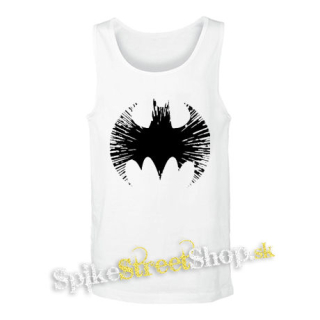 BATMAN - Cracked Emblem - biele pánske tielko