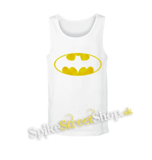 BATMAN - Yellow Logo - biele pánske tielko